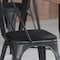 Flash Furniture 4PK Black Poly Resin Seats for Stools & Chairs, 4PK 4-JJ-SEA-PL01-BK-GG - alternate 1